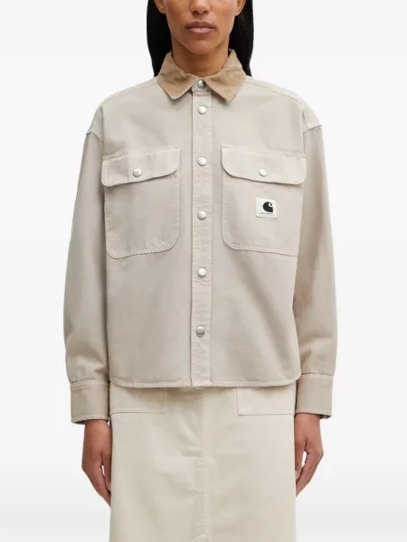Gulerat geacă Carhartt Wip de catifea cord cu autograf