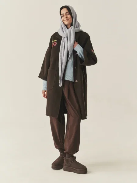 TATUUM Palton de primăvară-toamnă maro