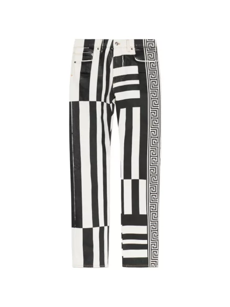 Blugi drepți Versace negru