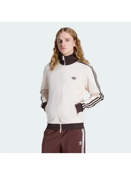 ADIDAS ORIGINALS Mikina Classic tmavě hnědá bílá