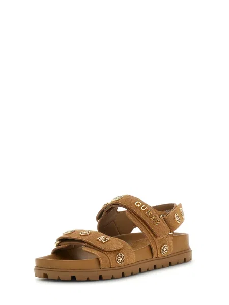 GUESS Sandale cu baretă FLORIZI coniac maro