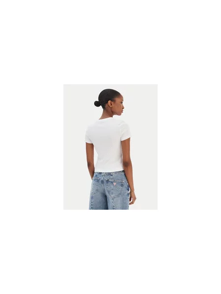 Guess Marškinėliai Slim Fit balta