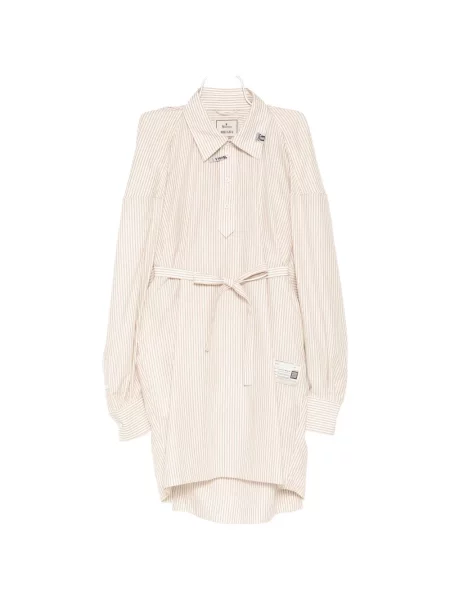 Rochie tip cămașă Maison Mihara Yasuhiro fără mâneci cu dungi
