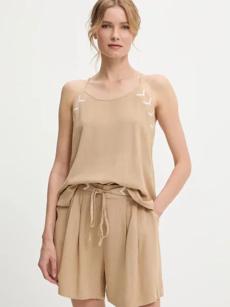 Блуза и къс панталон с лен Answear Lab бежово