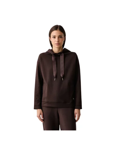 Bluza z kapturem Joop! z kapturem brązowa