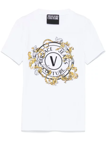 Tričko Versace Jeans Couture s potiskem bílé