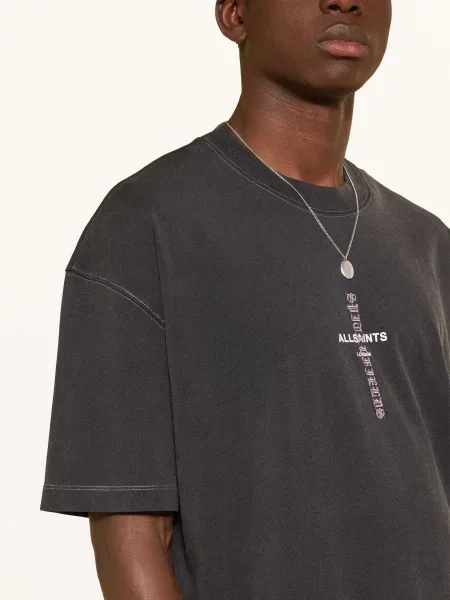 Allsaints Koszulka Knox schwarz biała