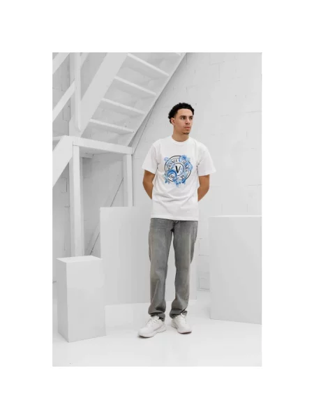 Koszulka Versace Jeans Couture z dżerseju biała