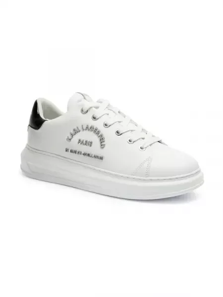 Karl Lagerfeld De piele sneakers KAPRI alb