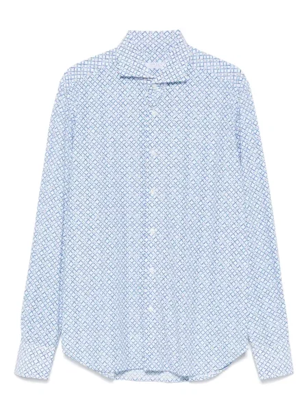 Květinová košile Orian s potiskem modrá