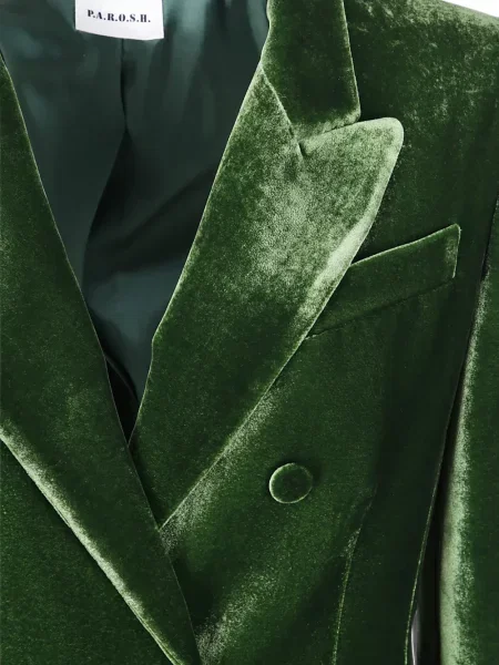Sacou P.a.r.o.s.h. cu două rânduri de nasturi verde