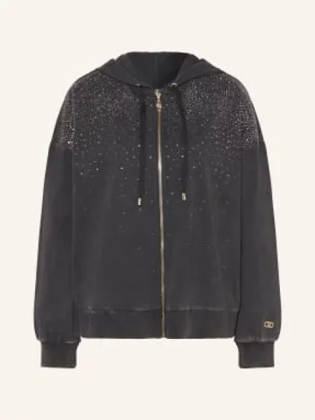 Liu Jo Bluza Z Kamieniami Ozdobnymi schwarz czarna