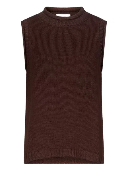 Gulerat top Loulou De Saison cu nervuri negru