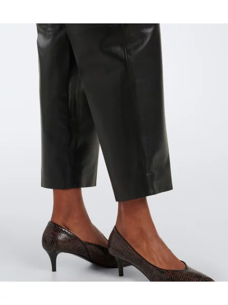 Pantaloni Altuzarra din piele conici negru