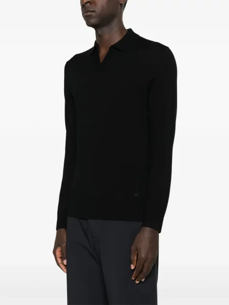 Дълго пуловер Emporio Armani черно