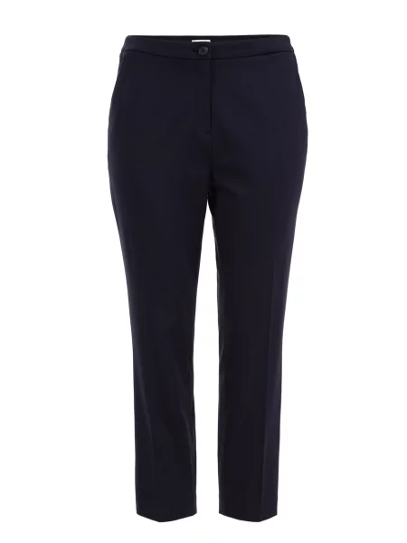 WE Fashion Pantaloni cu dungă bleumarin