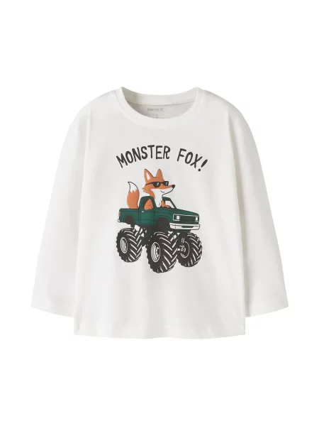 NAME IT Tricou NMMVAGNO verde pin / portocaliu homar / negru alb