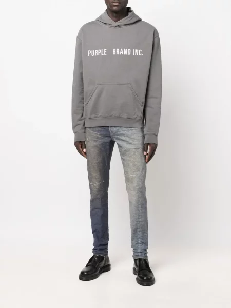 Alacsony derekú skinny farmernadrág Purple Brand kék