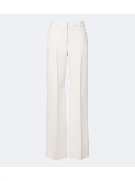 Pantaloni Fendi de lână alb