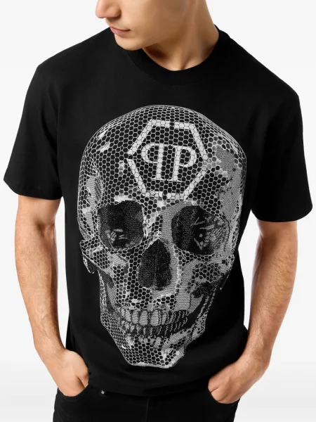 Tričko Philipp Plein s potiskem černé