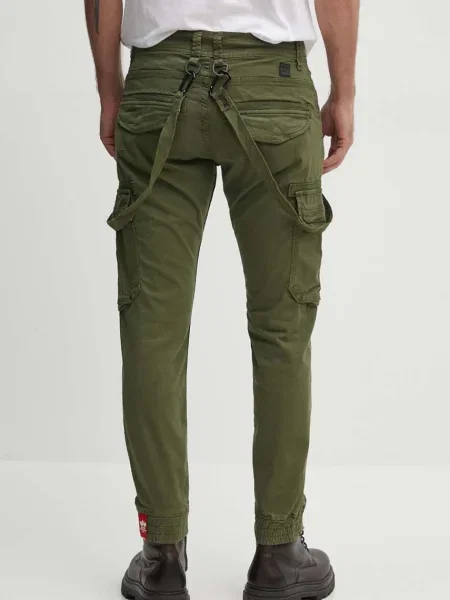 Alpha Industries pantaloni Utility Pant bărbați cu fit cargo verde