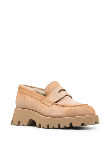 Zomšinės loaferiai Santoni ruda