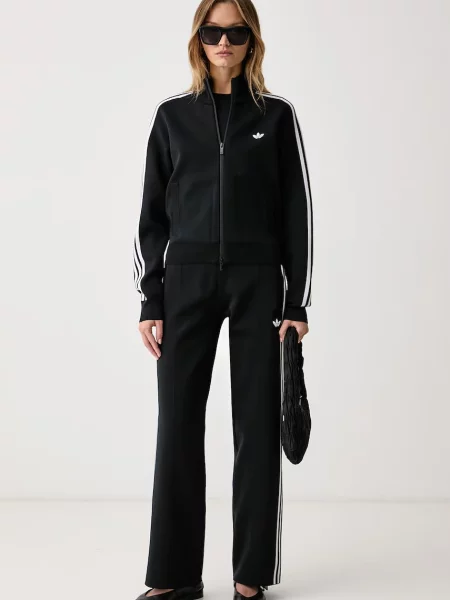 Adidas Originals teplákové nohavice dámske Adilenium Season 6 Straight Knit čierna