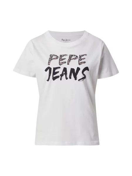 Pepe Jeans Tricou FLORAL II verde pastel / roșu pastel / negru alb