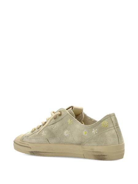 Маратонки Golden Goose бродирани на цветя златисто