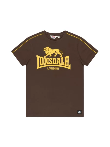Lonsdale London Tričko Ruislip hnedá žltá