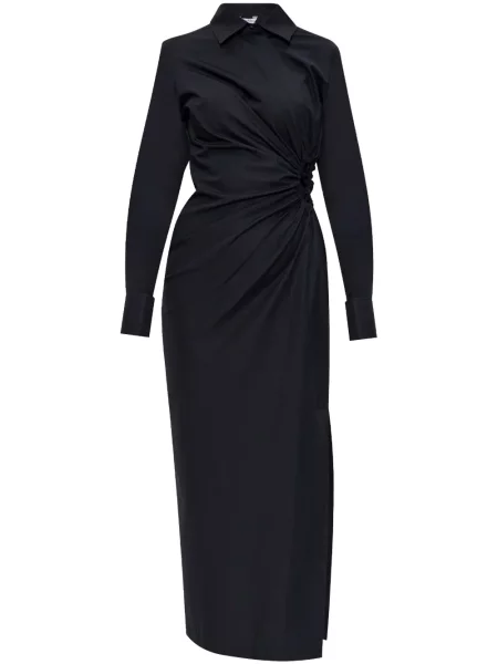 Rochie midi Max Mara drapată până la genunchi de costum negru