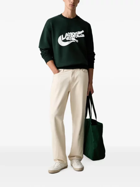 Hanorac Lacoste cu imagine verde