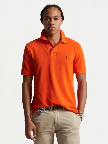 Krátké polotričko Polo Ralph Lauren oranžové