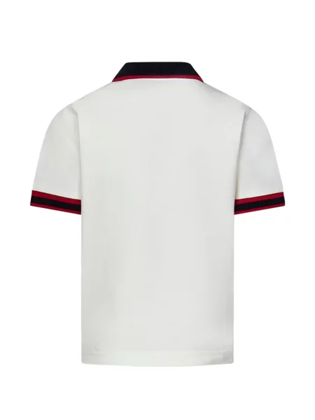 Koszulka polo dziecięca Moncler Enfant biała