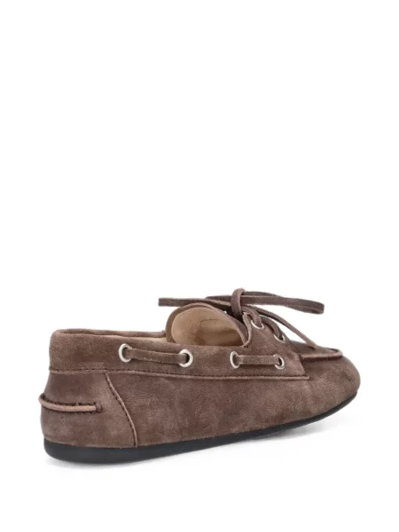 Pantofi loafer Miu Miu din piele de căprioară maro