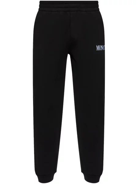 Pantaloni Moncler cu broderie negru