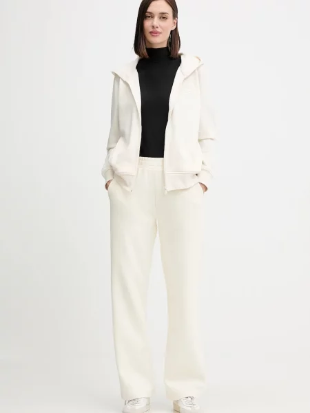 Меланжевый свитер Emporio Armani Underwear с капюшоном бежевый