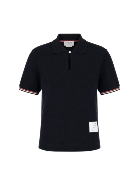 Koszulka polo Thom Browne niebieska