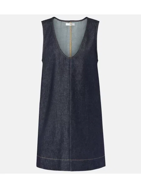 Rochie din denim Frame albastru