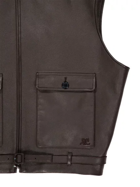 Vestă Courreges maro
