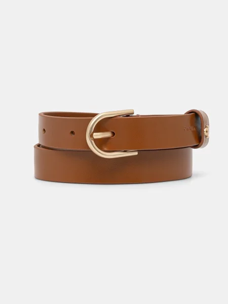 Calvin Klein ζώνη γυναικεία δερμάτινη καφέ