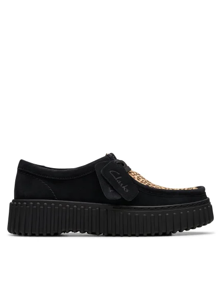 Poltopánky Clarks s potlačou s leopardím vzorom hnedá