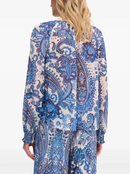 Μπλούζα Oui με σχέδιο paisley γραβάτες μπλε