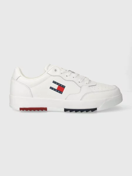 Sneakerși Tommy Jeans din piele negru