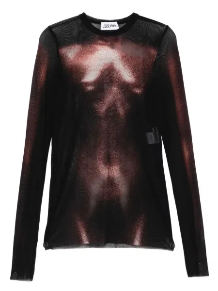 Body Jean Paul Gaultier cu imagine plasă maro