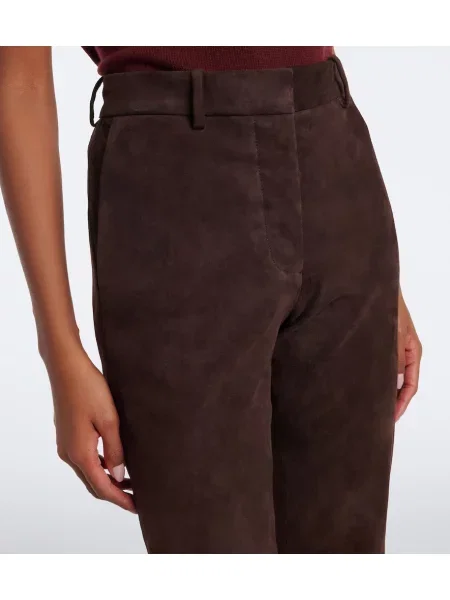 Pantaloni Joseph din piele de căprioară maro