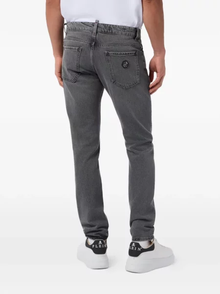 Blugi drepți Philipp Plein gri