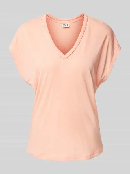 T-shirt z dekoltem w serek Scotch & Soda