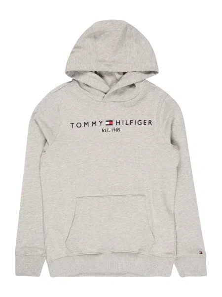 TOMMY HILFIGER Mikina noční modrá / šedý melír / světle červená bílá