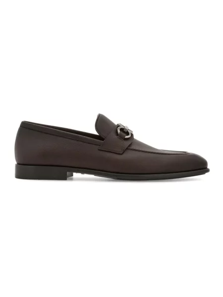 Półbuty Ferragamo skórzane brązowe